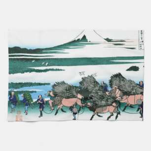 Cool oriental japanese Hokusai Fuji View landscape Towel