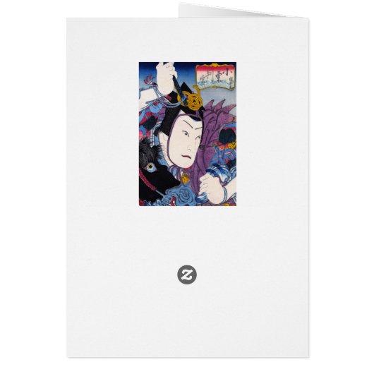 Cool oriental japanese kabuki swordsman actor (Back)