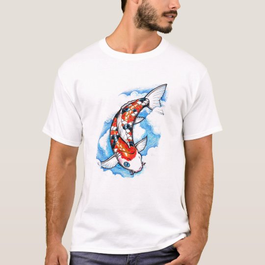 Cool Oriental Japanese Koi Carp Cloud tattoo T-Shirt