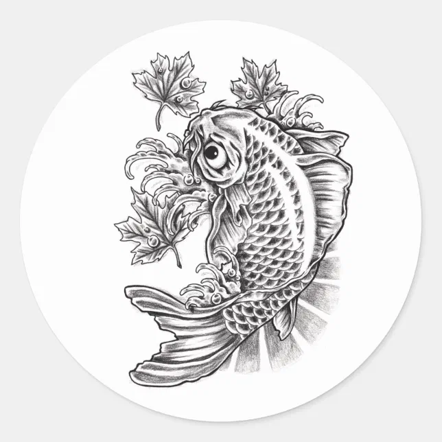 54+ Trendy Black And Grey Koi Fish Tattoo Designs 2023