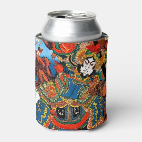 Cool oriental japanese legendary hero Samurai art Can Cooler