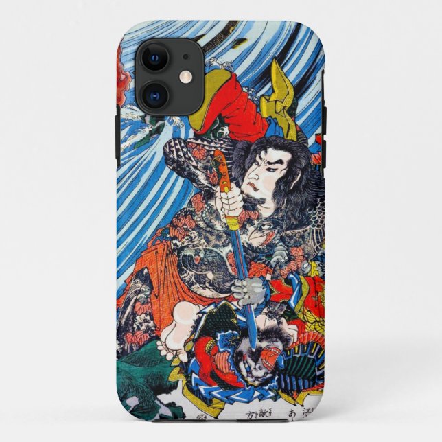Cool oriental japanese Legendary Hero Samurai Case-Mate iPhone Case (Back)