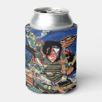 Cool oriental japanese legendary warrior samurai can cooler