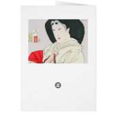 Cool oriental japanese old geisha lady art (Back)