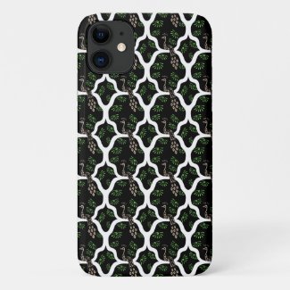 Cool oriental japanese peacock abstract pattern Case-Mate iPhone case