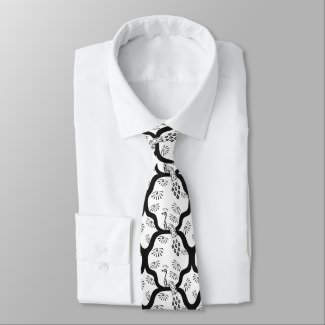 Cool oriental japanese peacock abstract pattern neck tie