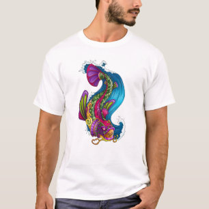 Cool Oriental Japanese Rainbow Koi Carp Fish T-Shirt