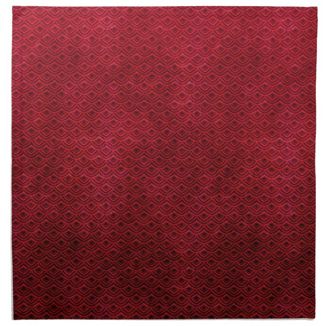 Cool  oriental japanese  red scale   napkin (Front)