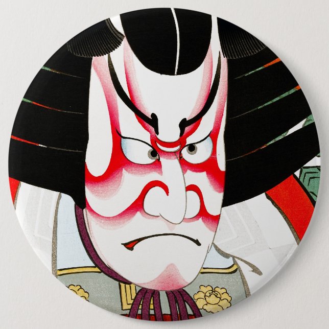 Cool Oriental Japanese Shibaraki tattoo Pinback Button (Front)