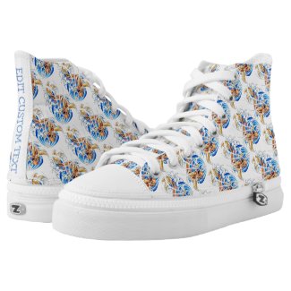Cool oriental japanese tattoo ink lucky koi fish High-Top sneakers