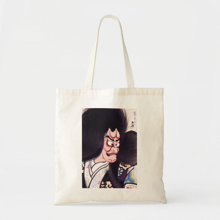 Cool Oriental Japanese Tsuchigumo Kabuki tattoo Canvas Bags