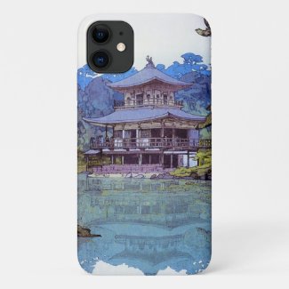 Cool oriental japanese watercolour temple painting Case-Mate iPhone case