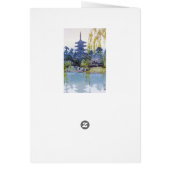 Cool oriental japanese Yoshida lake Shrine Temple (Back)