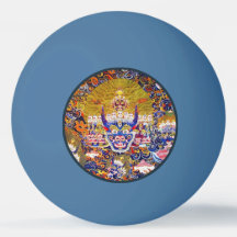 Cool oriental mandala thangka Yamantaka god