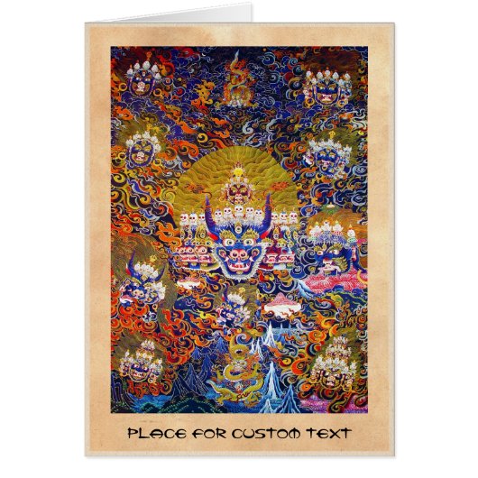 Cool oriental tangka Yamantaka death god tattoo (Front)