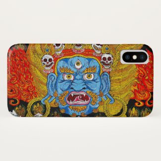 Cool oriental tibetan thangka demon tattoo art iPhone x case