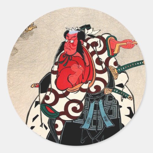 Cool oriental tibetan thangka god  tattoo art classic round sticker