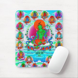 Cool oriental tibetan thangka god tattoo art mouse pad