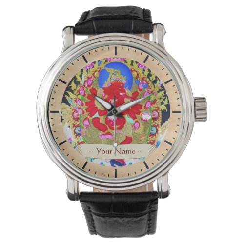 Cool oriental tibetan thangka god tattoo art watch