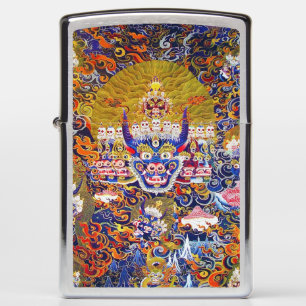 Cool oriental tibetan thangka god tattoo vibrant zippo lighter