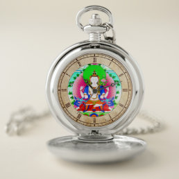 Cool oriental tibetan thangka god tattoo vintage pocket watch