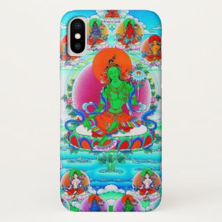 Cool oriental tibetan thangka Green Tara tattoo Case-Mate iPhone Case