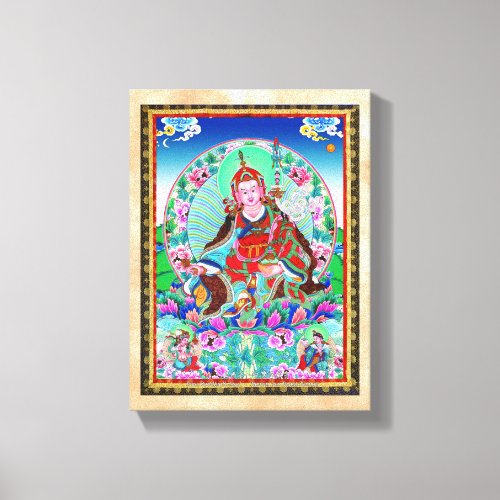 Cool oriental tibetan thangka Padmasambhava Canvas Print