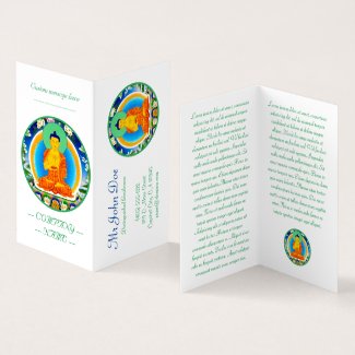 Cool oriental tibetan thangka Prabhutaratna Buddha Business Card