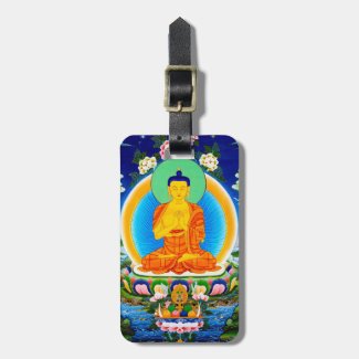 Cool oriental tibetan thangka Prabhutaratna Buddha Luggage Tag