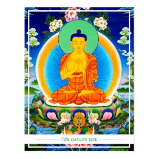 Cool oriental tibetan thangka Prabhutaratna Buddha Postcard