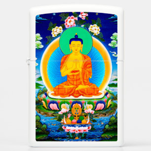 Cool oriental tibetan thangka Prabhutaratna Buddha Zippo Lighter