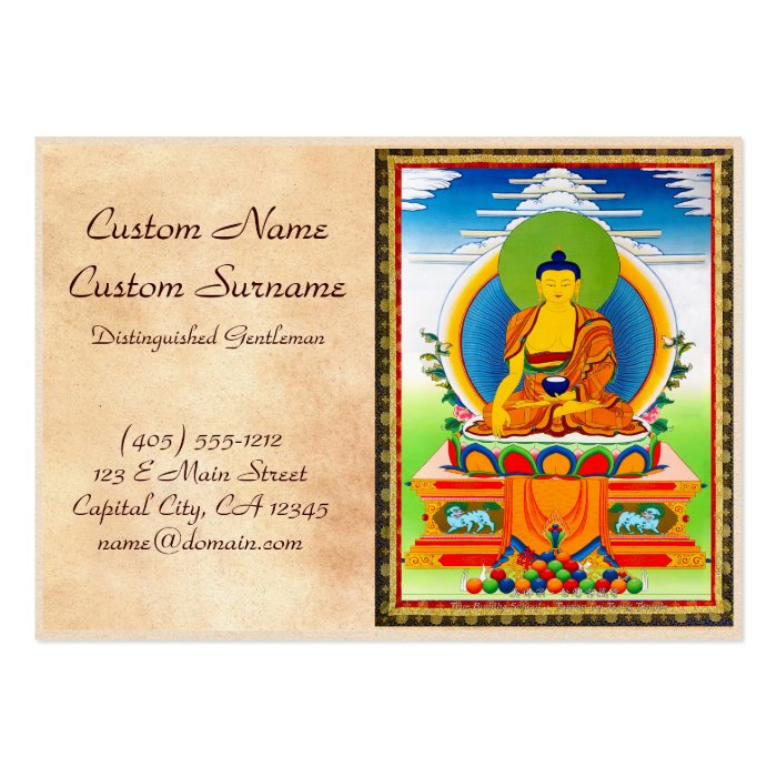 Cool oriental tibetan thangka tattoo Aksobhya Business Card Template