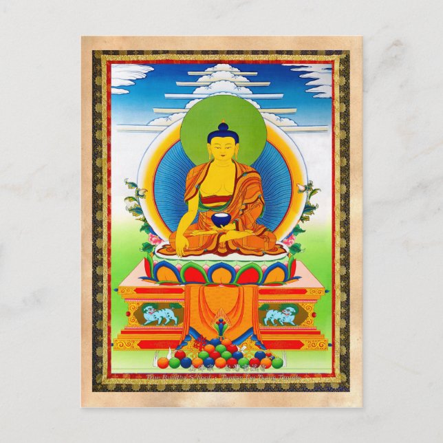 Cool oriental tibetan thangka tattoo Aksobhya Postcard (Front)