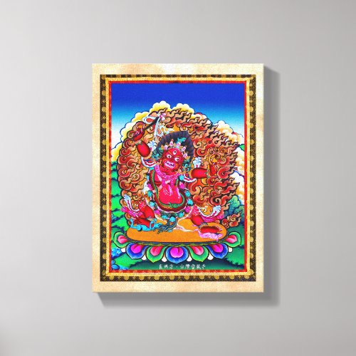 Cool oriental tibetan thangka tattoo Hayagriva Canvas Print