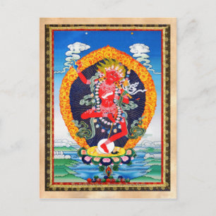 Cool oriental tibetan thangka tattoo Vajravarahi Postcard