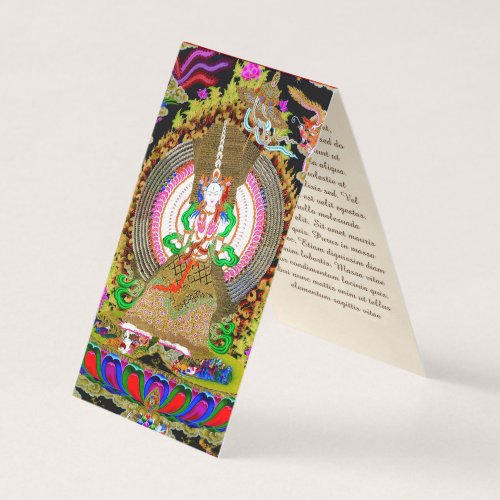 Cool oriental tibetan thangka Usnisa Sitatapatra Business Card