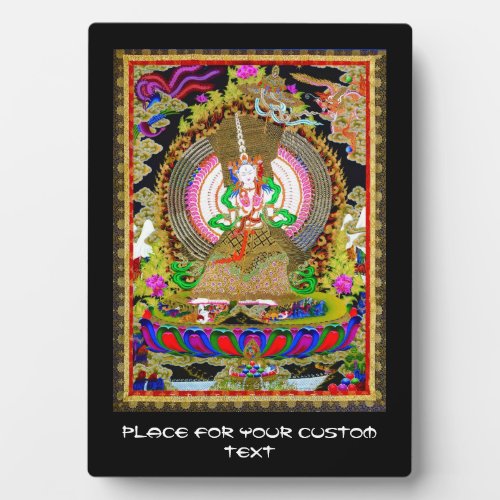 Cool oriental tibetan thangka Usnisa Sitatapatra Plaque