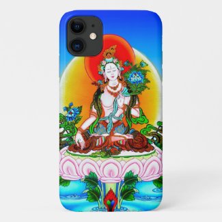Cool oriental tibetan thangka White Tara tattoo Case-Mate iPhone Case