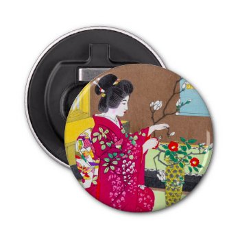 Cool Oriental Traditional Japanese Geisha Lady Art Bottle Opener by TheGreatestTattooArt at Zazzle