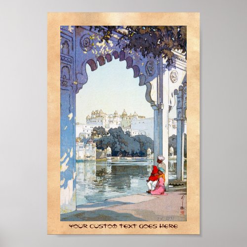 Cool oriental Yoshida Hiroshi udaipur Palace art Poster