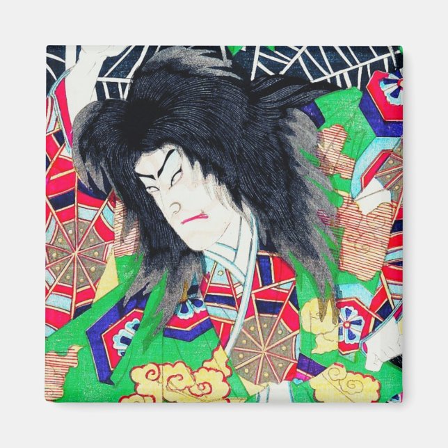 Cool oriental Yoshitoshi Kabuki Actor japan art Magnet (Front)
