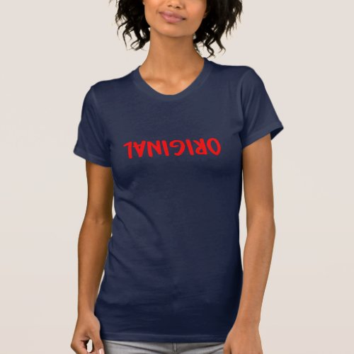cool original upside down trendy graphic funny T_Shirt