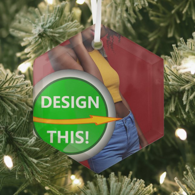 COOL! Ornament - Glass Hexagon Ornament - Custom (Insitu)