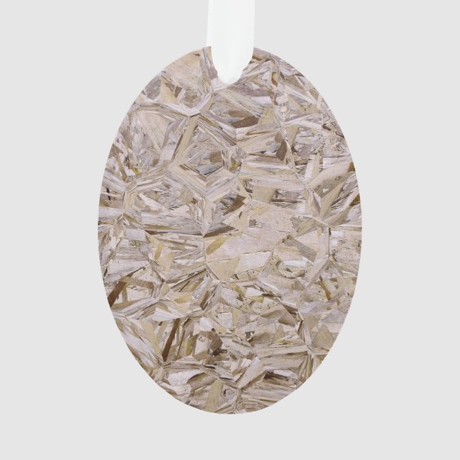 Cool OSB Construction Plywood Texture Print Ornament (Back)