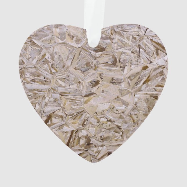 Cool OSB Construction Plywood Texture Print Ornament (Back)