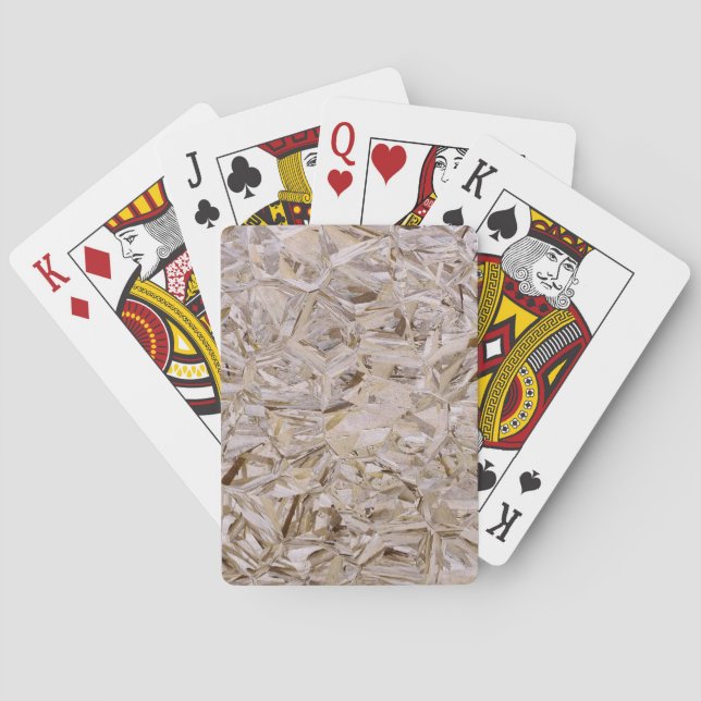 Cool OSB Construction Plywood Texture Print Poker Cards (Back)