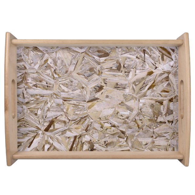 Cool OSB Construction Plywood Texture Print Serving Tray (Front)