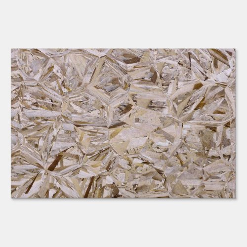 Cool OSB Construction Plywood Texture Print Yard Sign