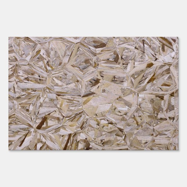 Cool OSB Construction Plywood Texture Print Yard Sign (Front)