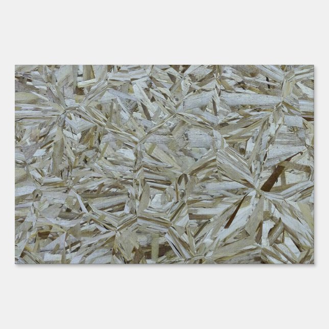 Cool OSB Plywood Print Yard Sign (Front)